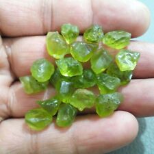 Excellent Green Peridot Raw 20 Piece Size 9-12 MM Green Peridot Rough Jewelry picture