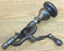 EARLY UNMARKED IRON FRAME HAND DRILL-ANTIQUE TOOL picture