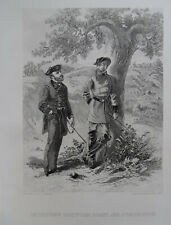 ANTIQUE PRINT of INTERVIEW BETWEEN GENERALS GRANT & PEMBERTON - Civil War Vicksb picture