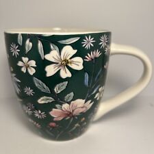Eaton Fine Dining Ceramic Pine Green Floral 16oz. Mug Cup picture