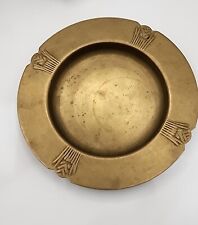 Vintage Solid Brass Ashtray Catchall Tray Trinket Dish HEAVY picture