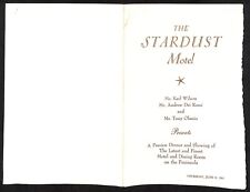 Stardust Motel Los Altos, CA Preview to a Grand Opening Menu 1961 - VGC picture