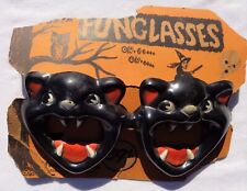 Vintage 1950's Foster Grant Halloween cat glasses glasses with original package picture