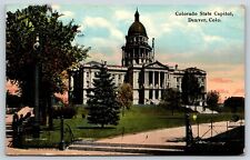 Colorado State Capital Denver Postcard c1911 Front View picture
