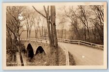 Keene New Hampshire NH Postcard RPPC Photo Old Stone Bridge c1930's Vintage picture