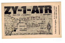 Ham Radio Vintage QSL Card      ZY1ATR 1970 Rio De Janeiro, BRASIL picture