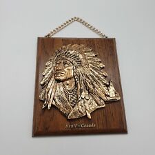 Banff-Canada A&J Indian Head Dress Wall Plaque Decor Made In Canada picture