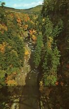 Quechee Gorge Aerial View Ottauquechee  River Vermont Vintage Postcard Unposted picture