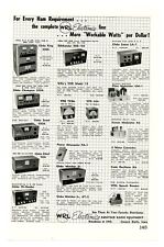 QST Ham Radio Mag. Ad Complete WRL Electronic Line GLOBE Receiver & XMTRs (6/58) picture