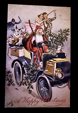 Policeman Chasing Santa Claus in Car~Clowns Tuck~Oilette Christmas~Postcard~h625 picture