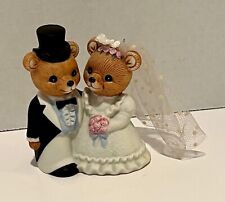HOMCO Bear Wedding Couple Bride & Groom #1424 Cake Topper Excellent Condition picture
