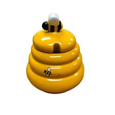 Vintage La Sur Beehive Honeypot Bee Knob Ceramic Yellow Ceramic 4