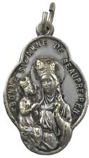 Vintage Catholic Bonne St Anne De Beaupre Silver  Tone Religious Medal picture