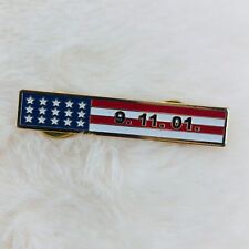 September 11th 9/11 Remembrance USA Flag Enamel Lapel Bar Pin picture