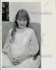 1970 Press Photo Pretty, freckled Debra smiles shyly at her Denver home picture