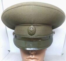 Hat Russian Visor Soviet Officer Combat Field Cap Badge Military Uniform Size 57 picture