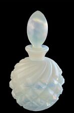 Art Deco French Opaline Perfume Bottle Opalescent Crystal Art Glass Studio MINT picture