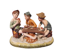 Capodimonte The Three Cheaters Boys Playing Cards Figure Statue 8
