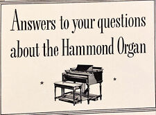 1938 Answers to your Questions about the Hammond Organ Vintage Print Ad picture