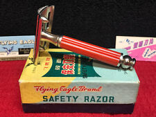 *RARE* Flying Eagle Safety Razor Set in HTF Box - New Old Stock - Rare Blades picture