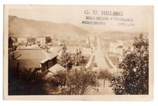Real Photo (RPPC), Oak Street in Roseburg, Oregon, Vintage Postcard picture