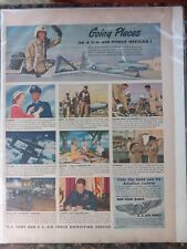 U. S. AIR FORCE Vintage 1950  Recruiting Enlistment art  Print Ad ... Nice picture