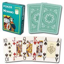 Dark Green Playing Card Deck Modiano Cristallo Poker Size 4 Pip Jumbo Index picture