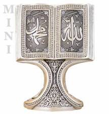 Islamic Table Decor Quran Open Book Allah & Muhammad Mother of Pearl 182-2F Mini picture