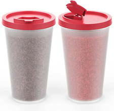 Salt and Pepper Shakers Set of 2 - Moisture Proof Large Airtight Spice picture
