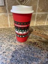 NEW Starbucks Christmas Holiday 2020 Reusable Plastic Cup Tumbler 16oz Red Green picture