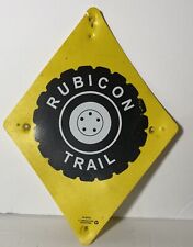 Vintage Rubicon Trail Jeep Rangler Plastic Advertising Tire Sign Plastic Used picture