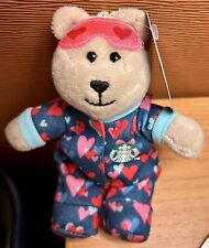 Starbucks Lt Ed Mexico 2024 Valentine’s Plush Bear Bearista Keychain Clip On NWT picture