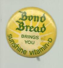 c1950s ADVERTISING Pin Pinback BOND BREAD 