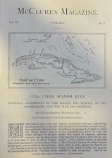 1898 Spanish American War Cuba Under Spanish Rule illustrated picture