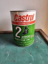 VINTAGE CASTROL GRAND PRIX 2-STROKE MOTORCYCLE OIL FULL NOS CARDBOARD CAN picture