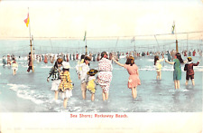 c.1905 Bathers in Water Rockaway Beach NY post card Queens picture