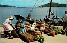 Postcard Waterfront Vendors St Thomas Virgin Islands    [da] picture