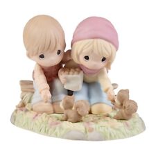 Precious Moments Couple I'm Nuts About You Feeding Squirrels Figurine 221020 picture