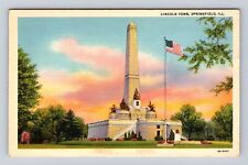 Springfield IL-Illinois, Lincoln Tower, Antique, Vintage Souvenir Postcard picture