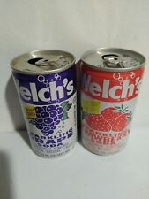 Vintage Welch's Grape Strawberry Soda Pop Can Aluminum America Container  picture
