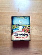 Vintage Spice Tin MOON ROSE Cinnamon very Rare Recorg Chicago **It's Gorgeous** picture