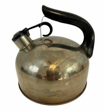 Vtg Paul Revere Ware 1801 Copper Bottom 2 qt Whistling Tea Kettle 95-C Stovetop picture