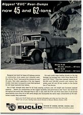 1962 Euclid Equipment Ad: Models R-45 & R-62 Rear Dump Mining Trucks. Hudson OH picture