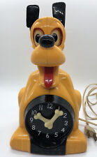 Vintage 1950S Pluto Animated Clock Disney Allied Mickey Mouse Toy picture