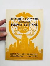 1936 New York City Summer Festival Art Pamphlet Rockefeller Plaza picture