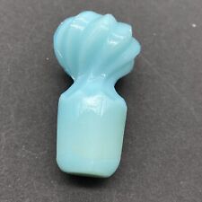 Vintage Blue Opaline Blue Glass France Cologne/Perfume/Barber Bottle Stopper picture