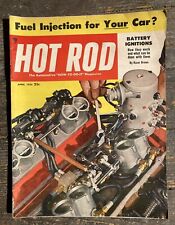 Hot Rod Magazine  April 1955 Hilborn Fuel Injection, Racer Brown, Wild Wagon picture