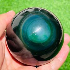 443g Natural Rainbow Obsidian Sphere Crystal Ball Energy Specimen Healing picture