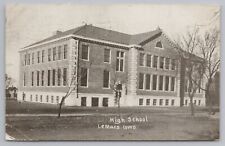 Le Mars Iowa~High School Building~Vintage Postcard picture