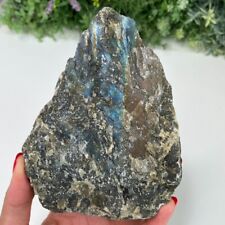 Large Raw Labradorite Crystal Faint Blue Flash Silver Sheen 693g - 14cm picture